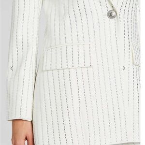 Retrofete White Solana Embellished Blazer